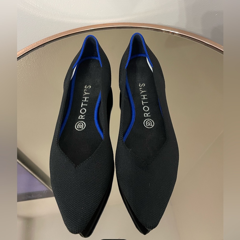 Rothy's Black and Blue Flats